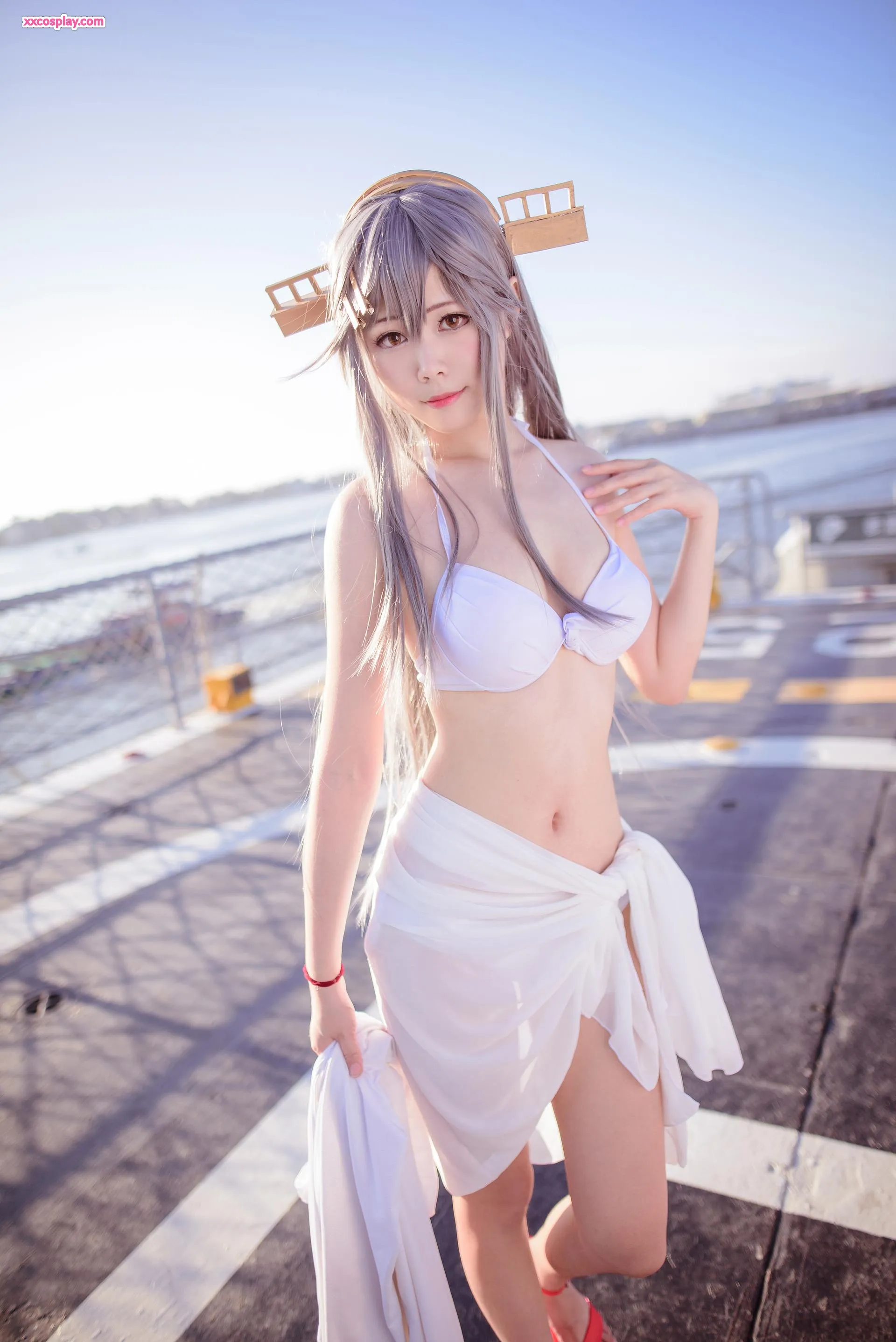 Arty亚缇 as Haruna - Kantai Collection Swimsuit